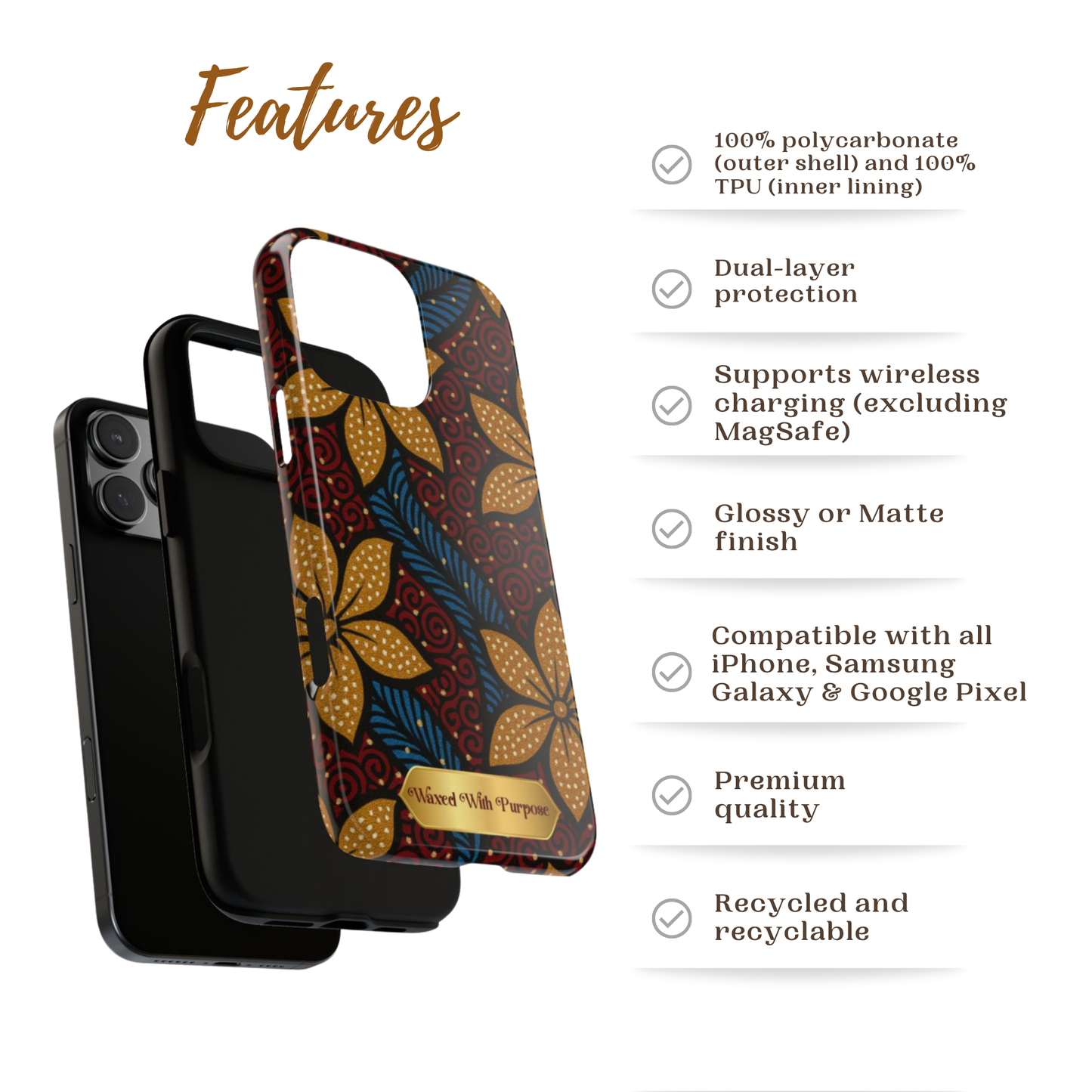 Waxed With Purpose | Heritage Collection Phone Case