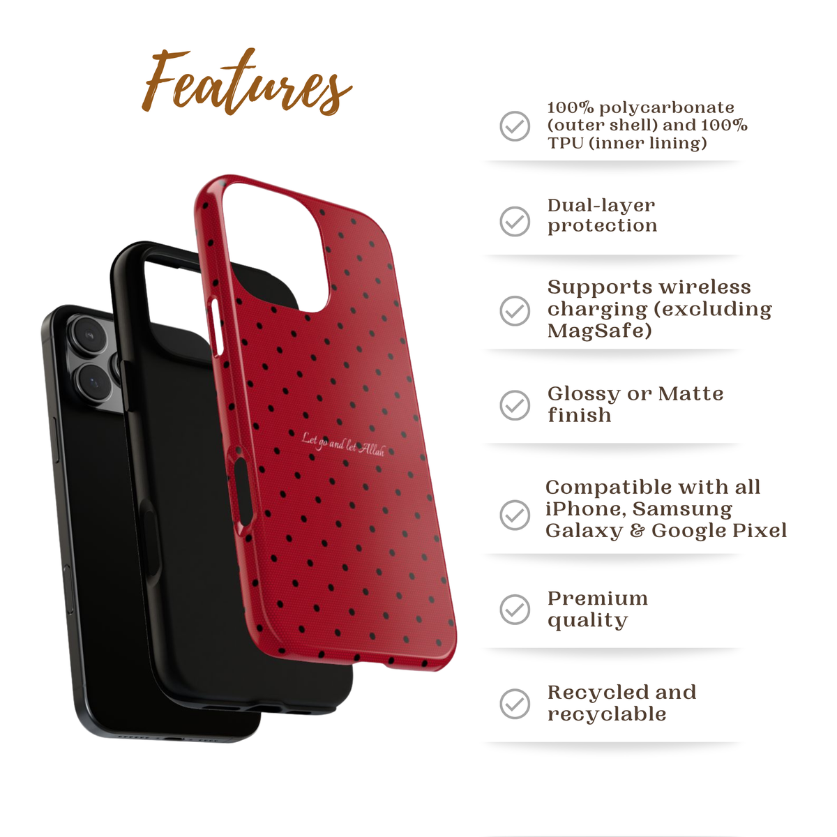 Let Go and Let Allah Islamic Phone Case