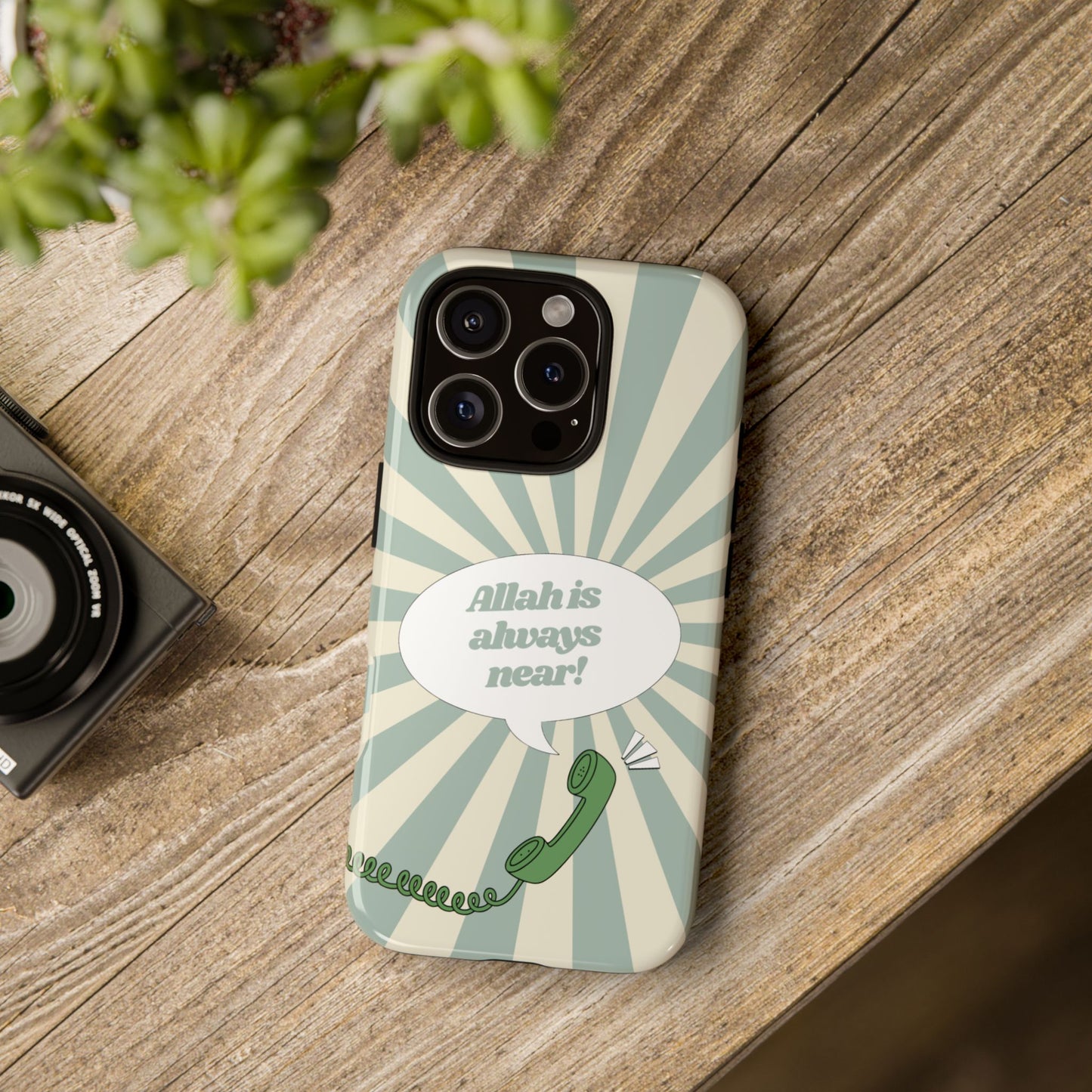 Allah Is Always Near | Retro Muslimah Phone Case