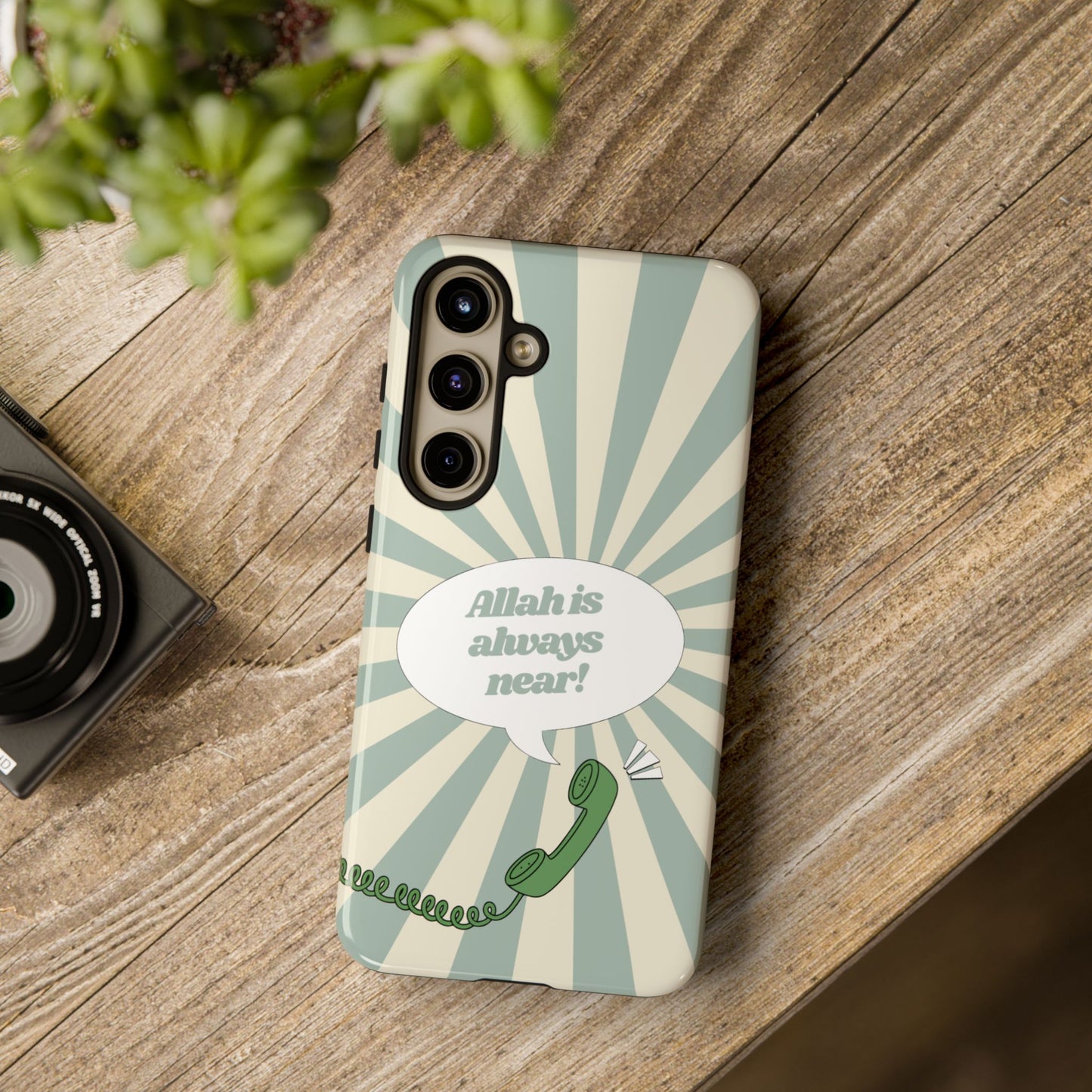Allah Is Always Near | Retro Muslimah Phone Case