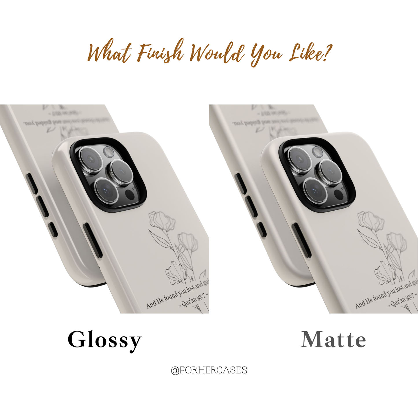 “And He Found You Lost and Guided You” Qur’an 93:7 Phone Case