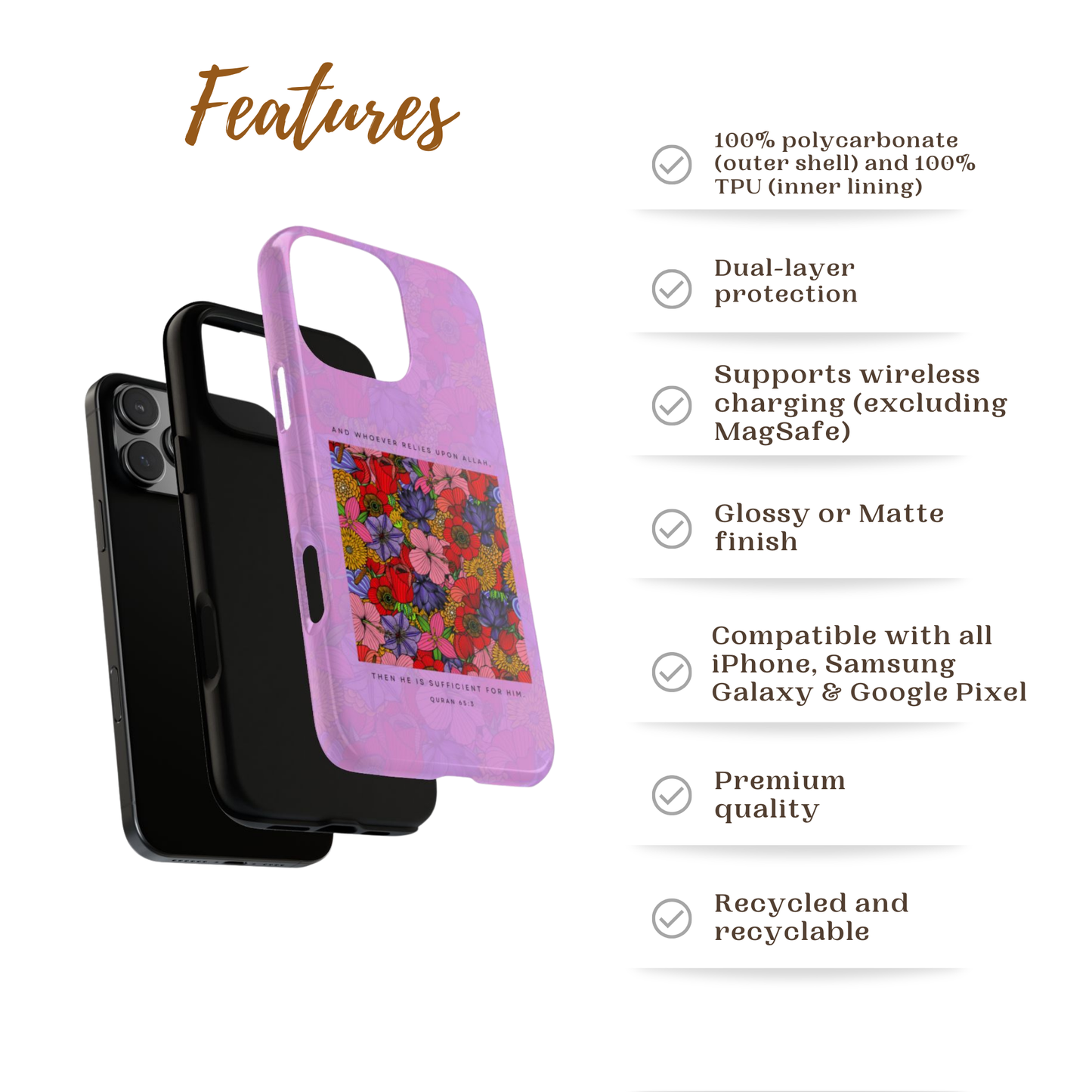 Allah Is Sufficient | Blooming Reverts Phone Case