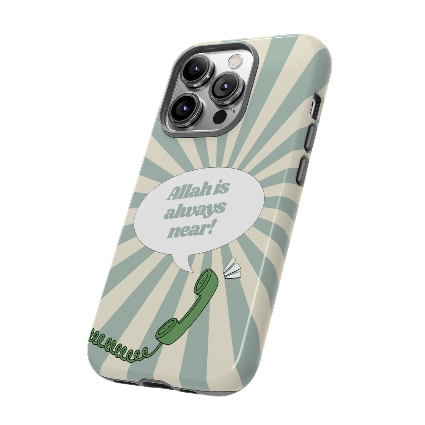 Allah Is Always Near | Retro Muslimah Phone Case