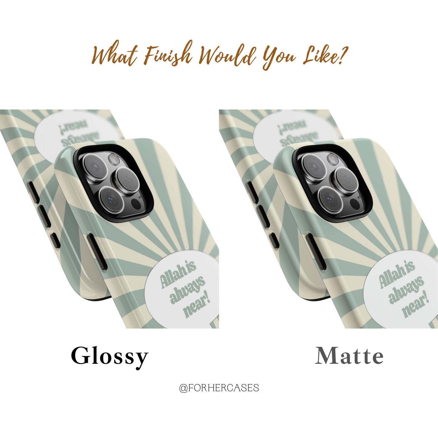 Allah Is Always Near | Retro Muslimah Phone Case