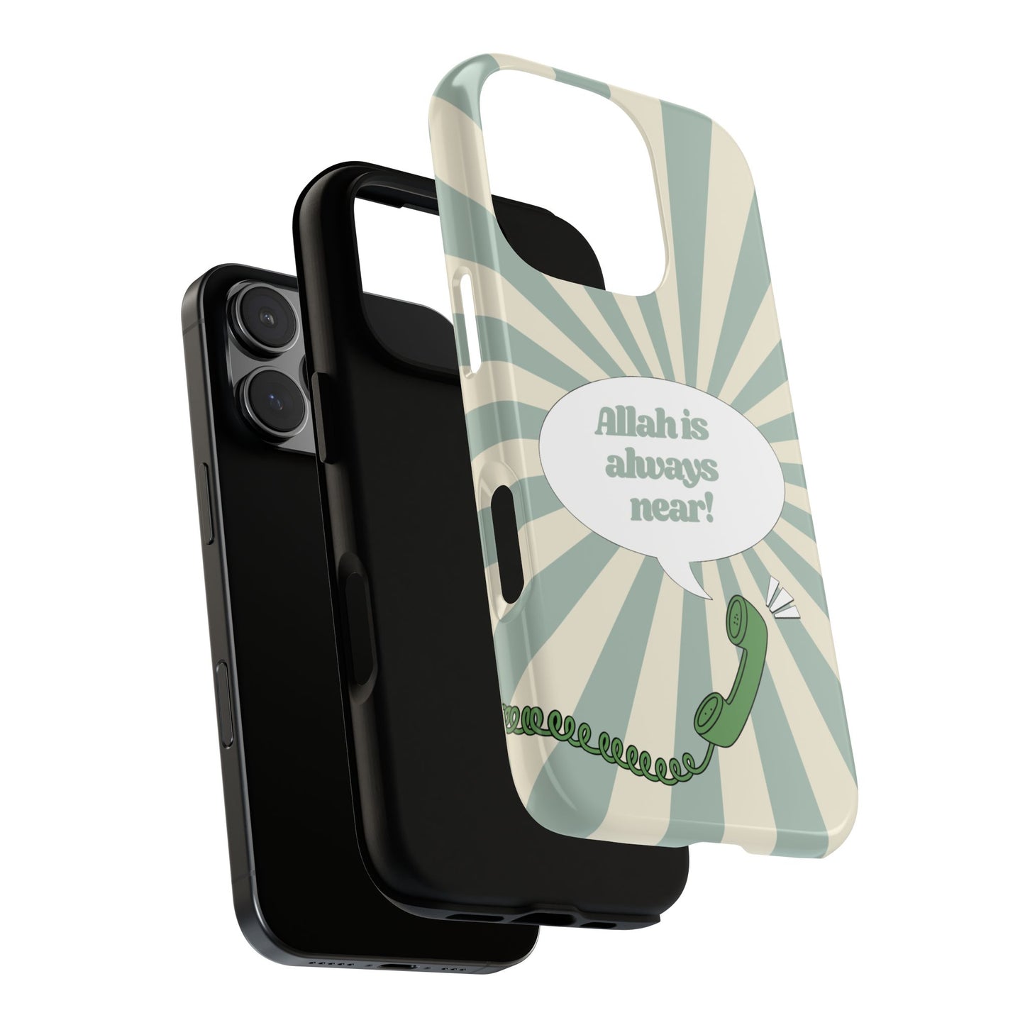 Allah Is Always Near | Retro Muslimah Phone Case