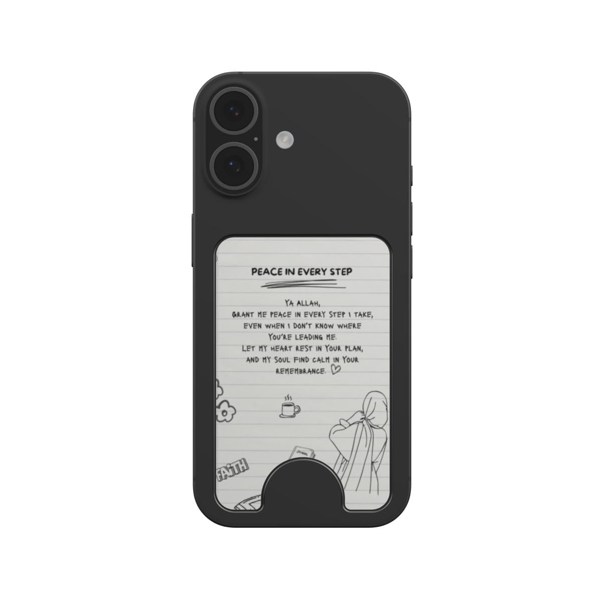 MagSafe Peace In Every Step Islamic phone wallet