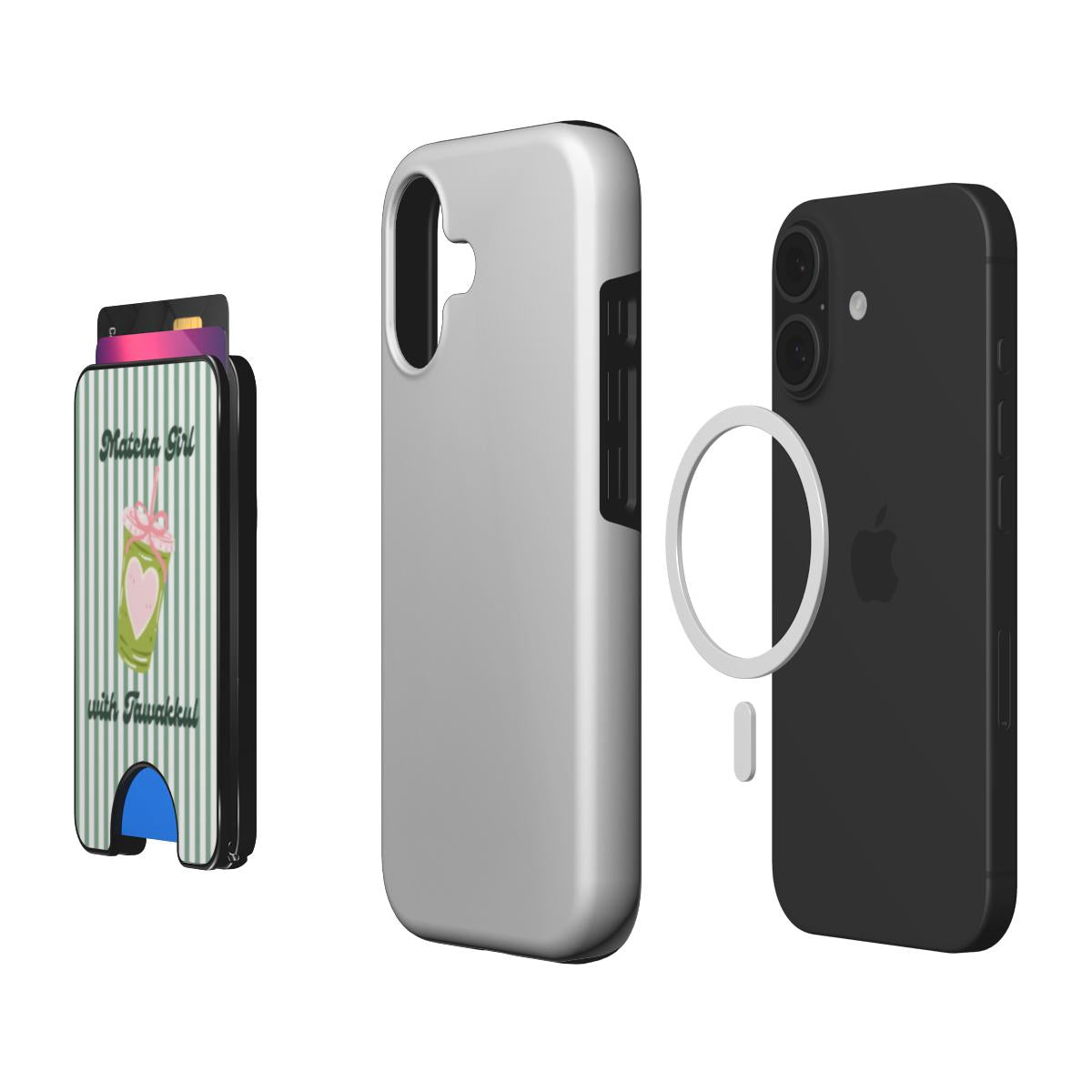 MagSafe Matcha Girl With Tawakkul Islamic phone wallet