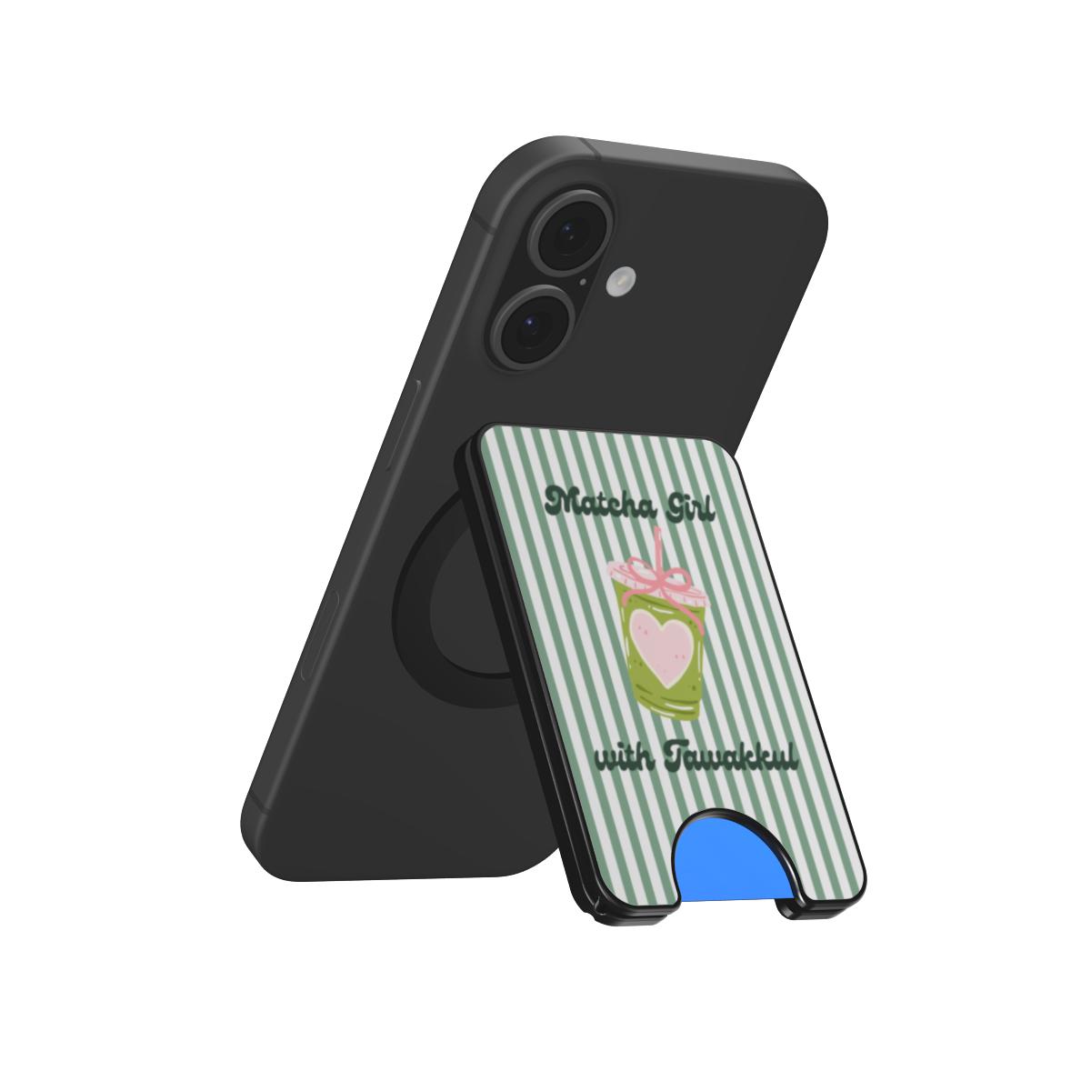 MagSafe Matcha Girl With Tawakkul Islamic phone wallet