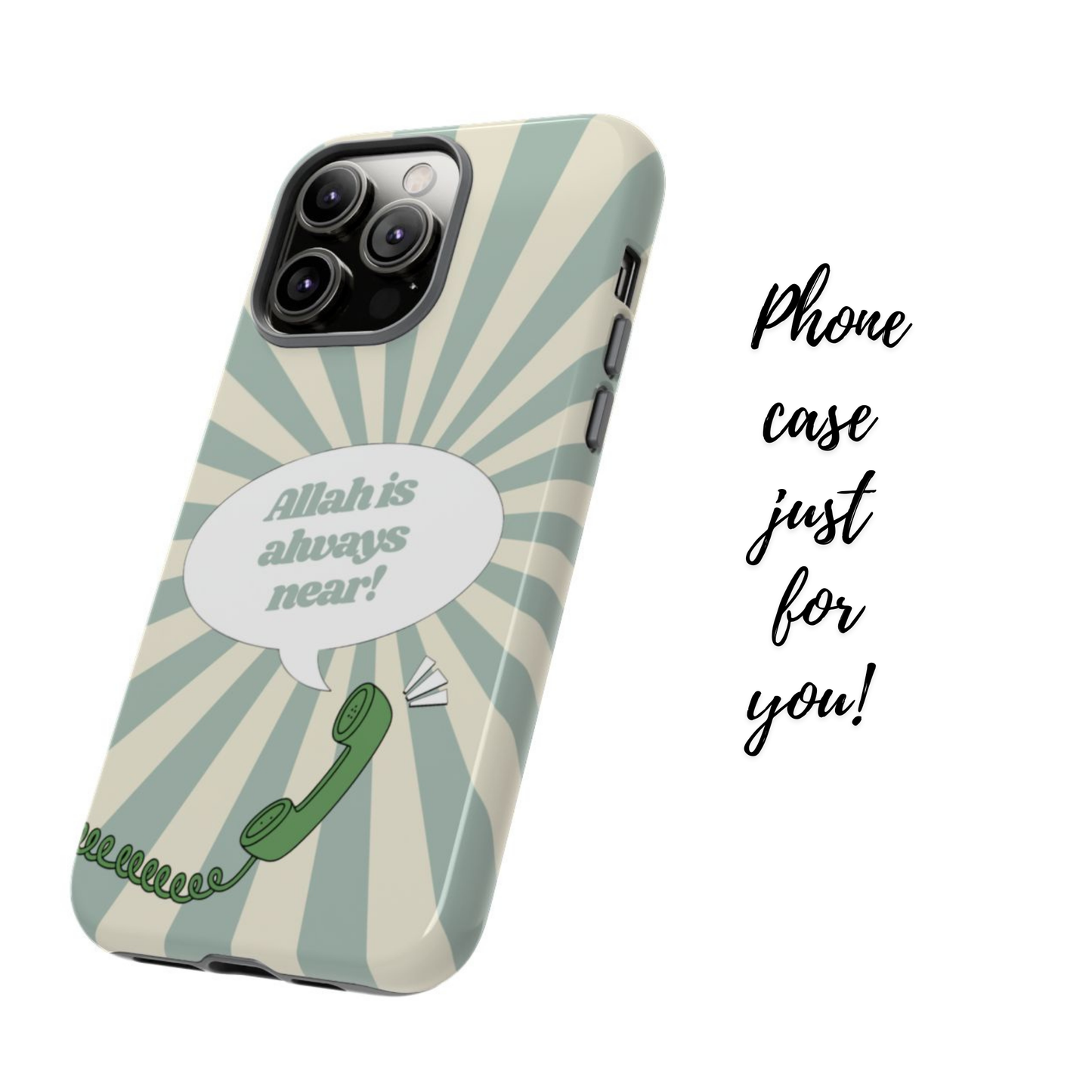 Allah Is Always Near | Retro Muslimah Phone Case