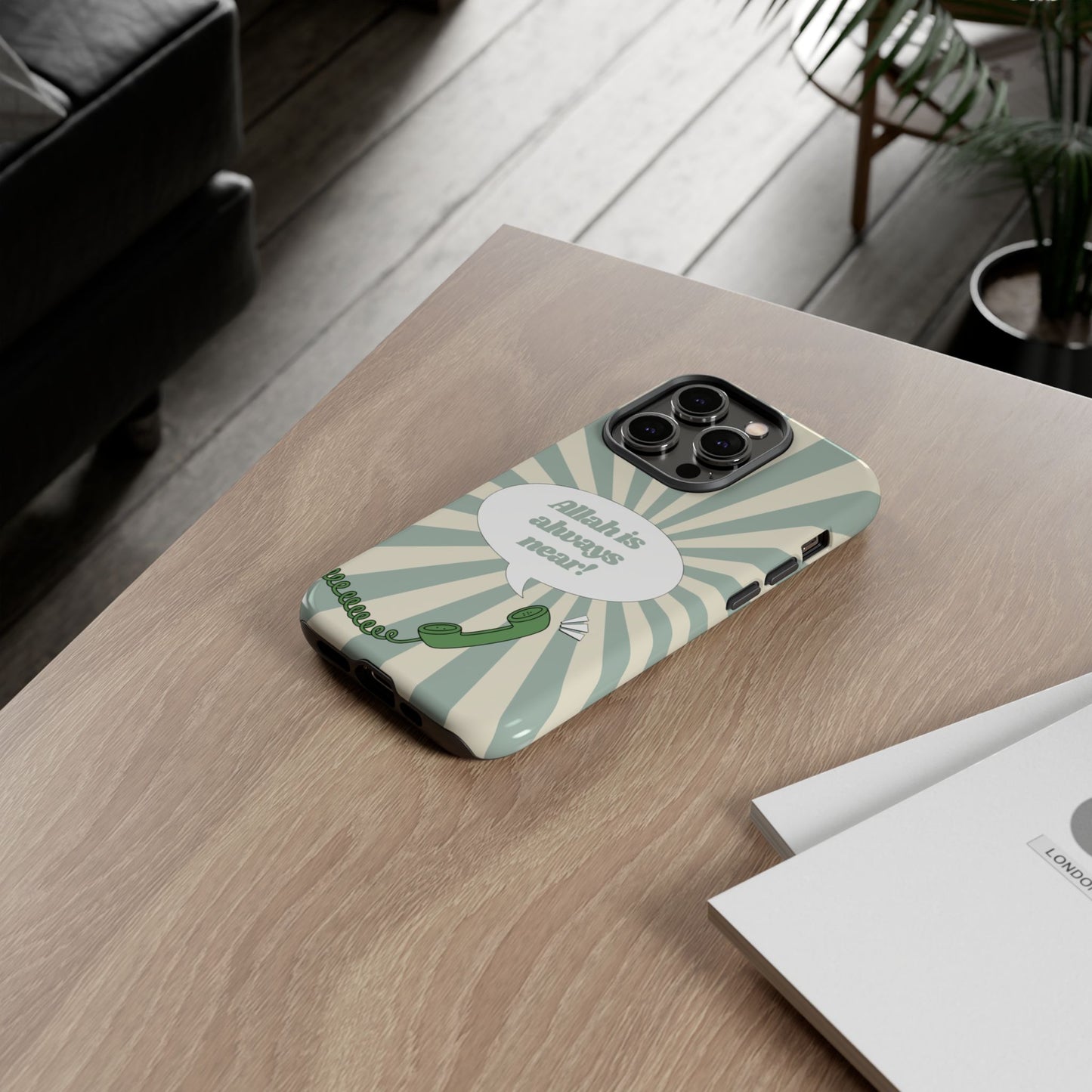 Allah Is Always Near | Retro Muslimah Phone Case