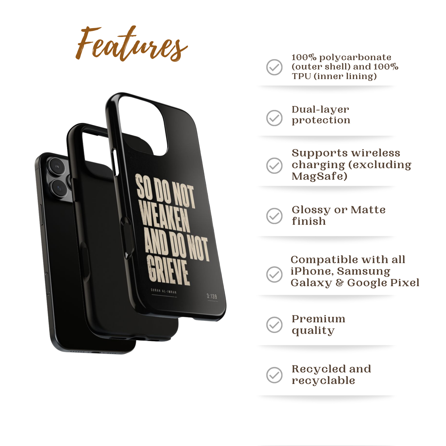 So Do Not Weaken | Quran Phone Case - Father’s Day Collection