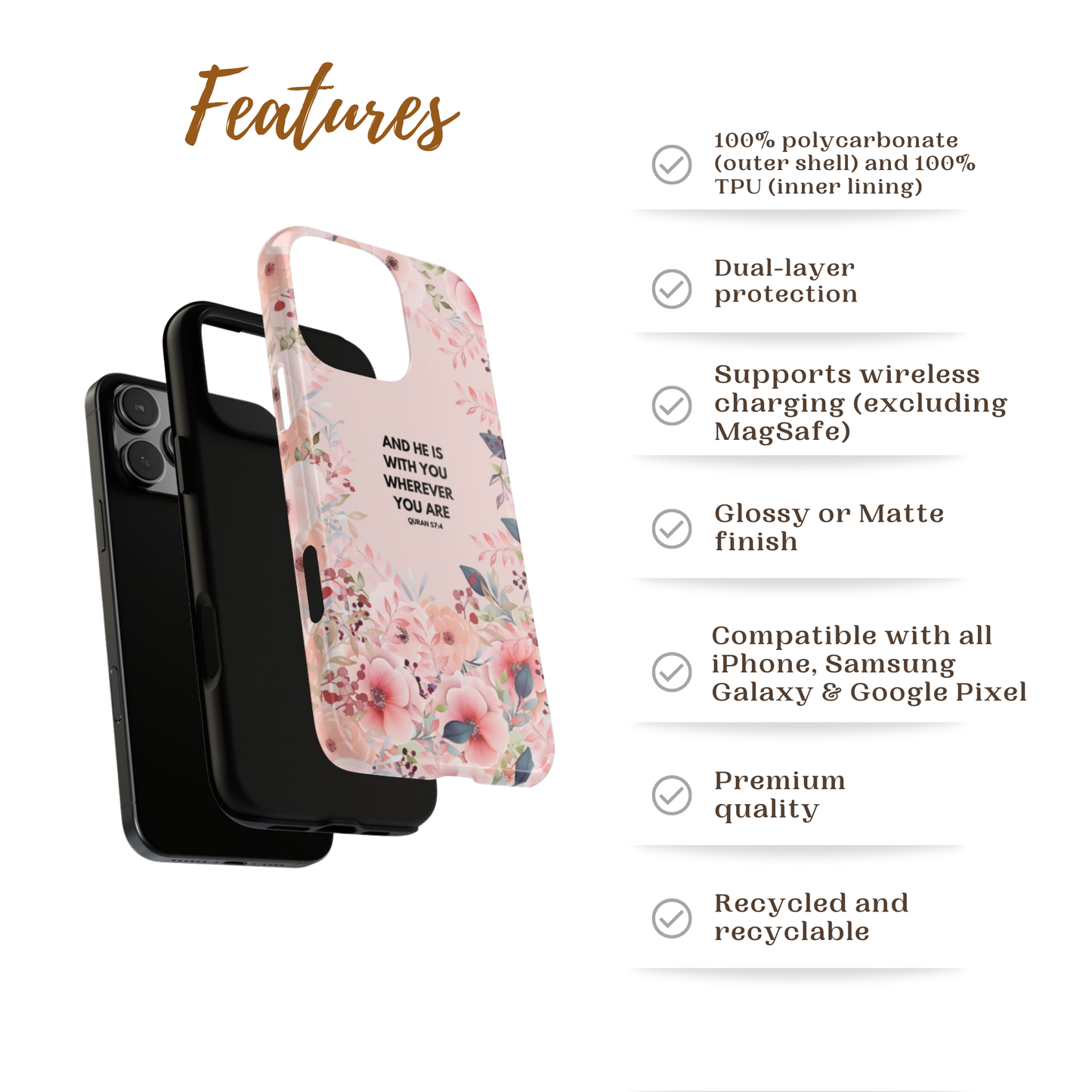 He Is With You | Blooming Reverts Phone Case
