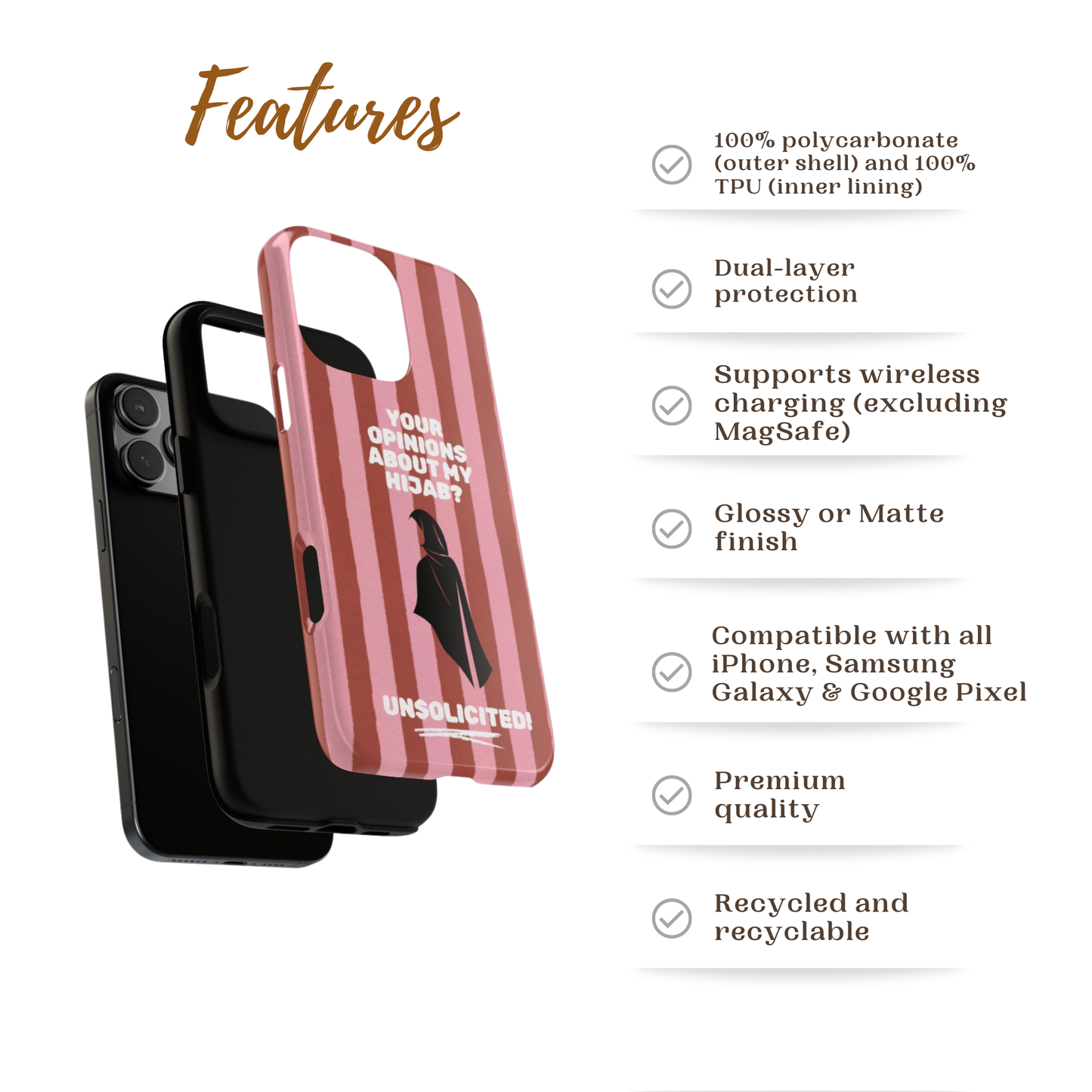 Your Opinions About My Hijab? Unsolicited. | Hijabi Phone Case