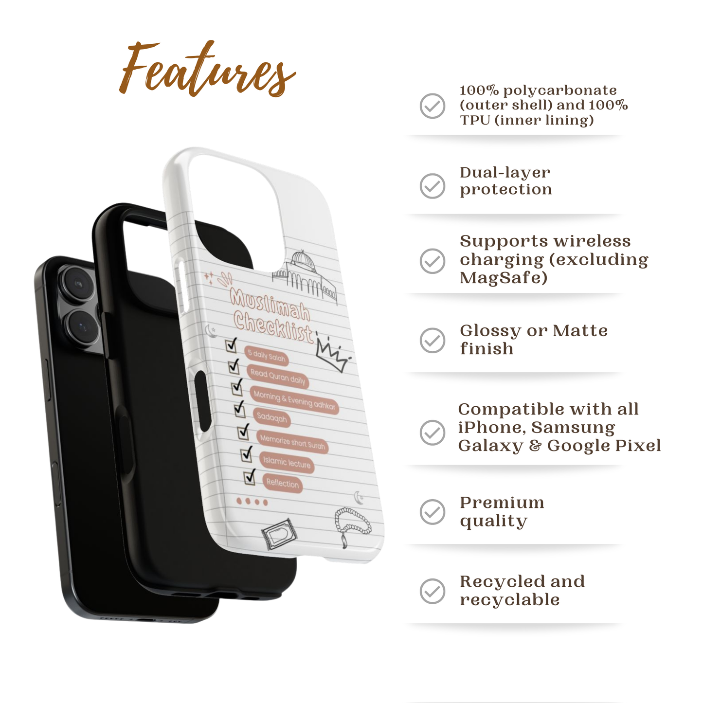 Muslimah Checklist | Everyday Muslimah Phone Case