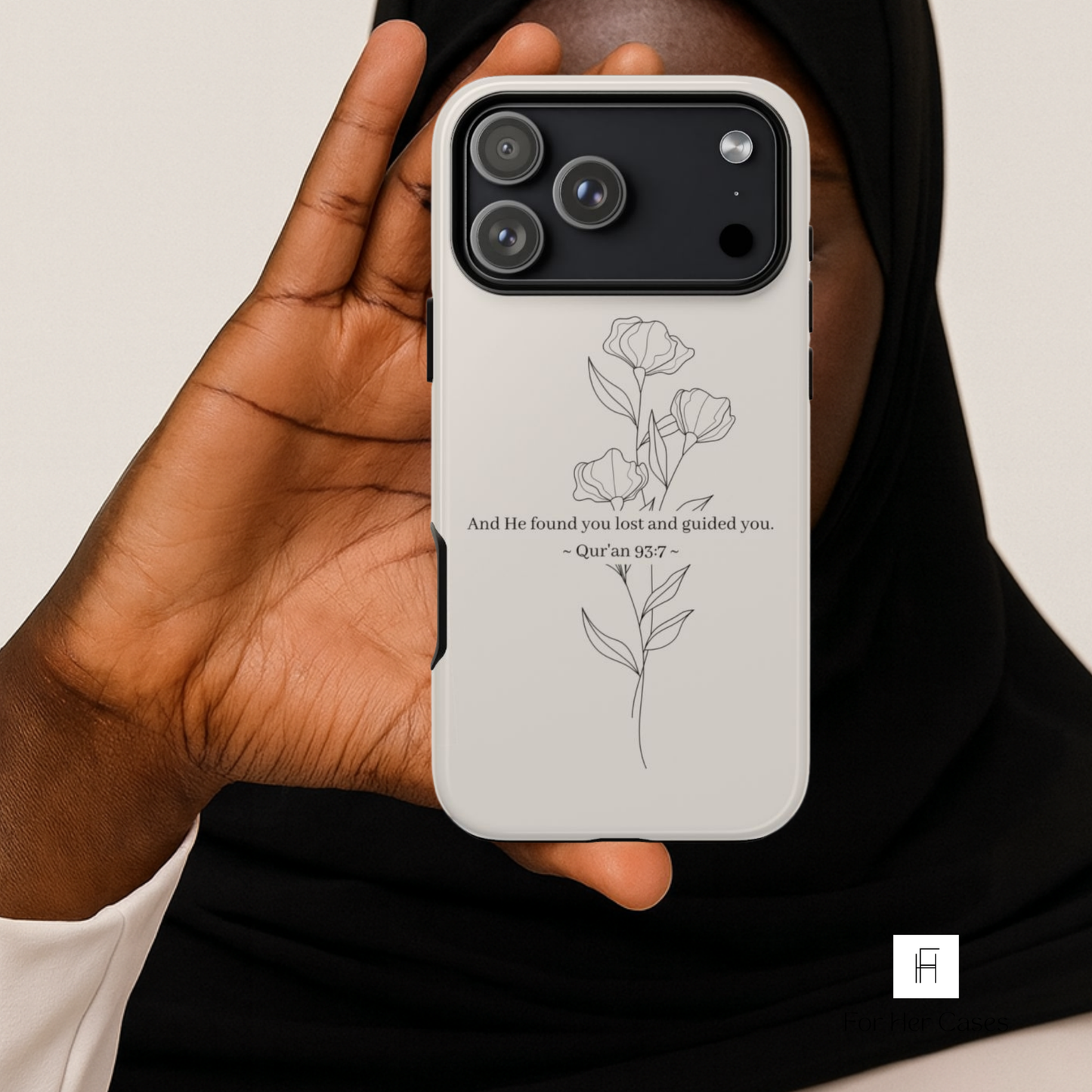 Islamic floral Quran verse phone case